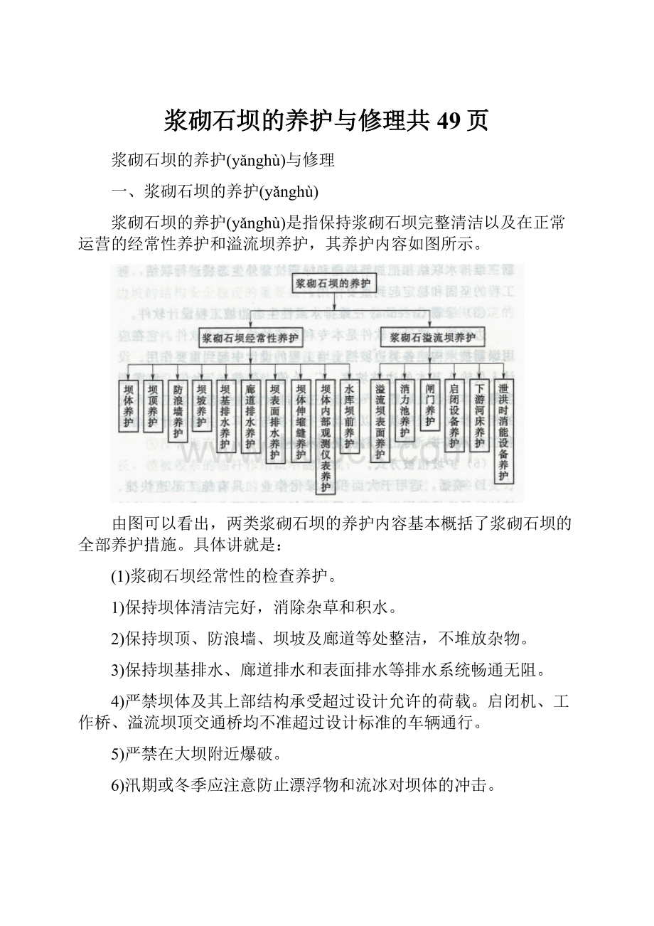 浆砌石坝的养护与修理共49页.docx_第1页