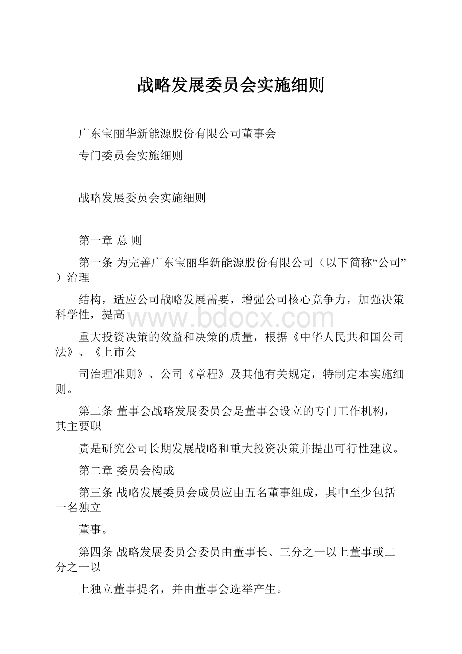 战略发展委员会实施细则.docx