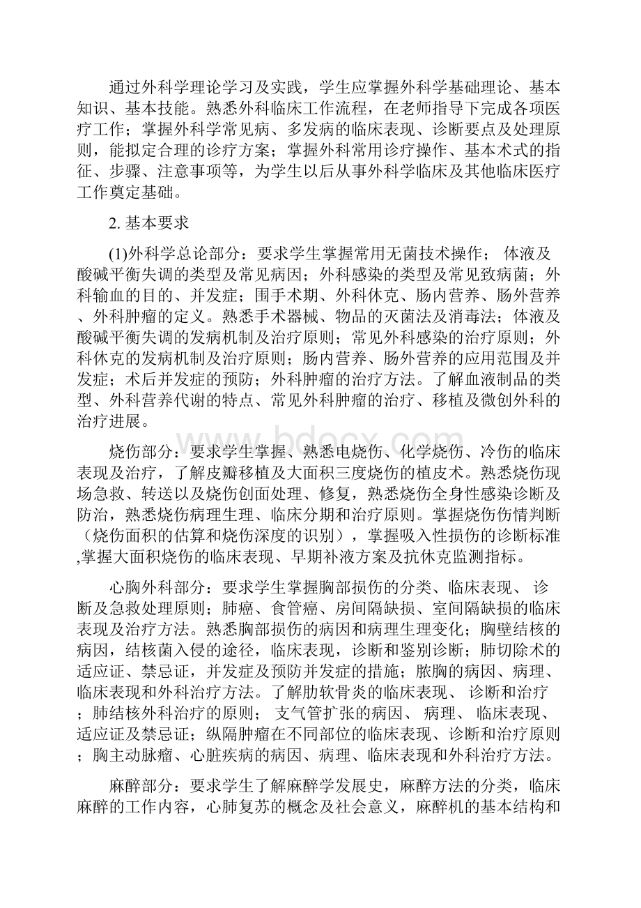 外科学临床医学教学大纲.docx_第2页