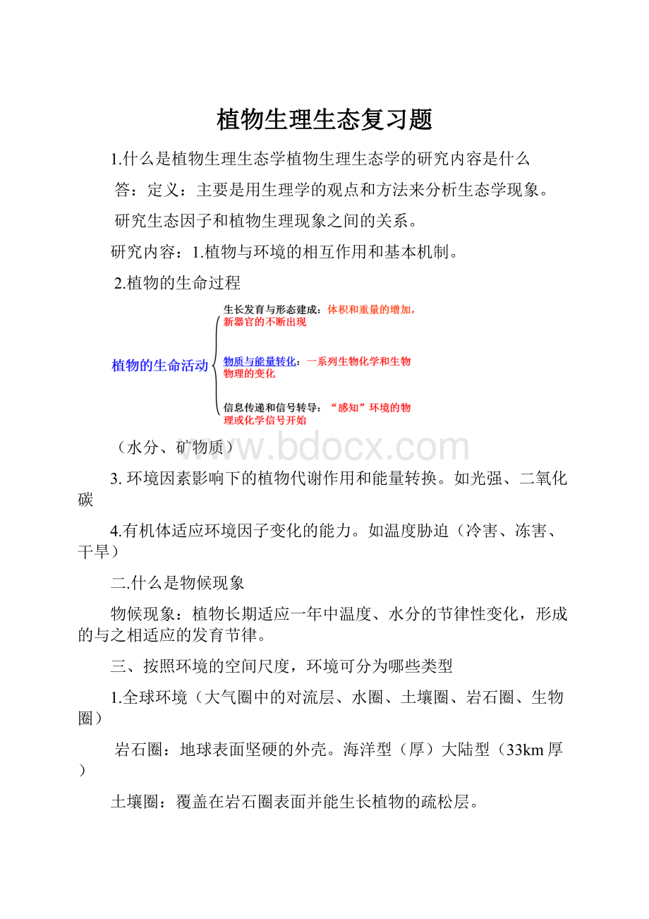 植物生理生态复习题.docx