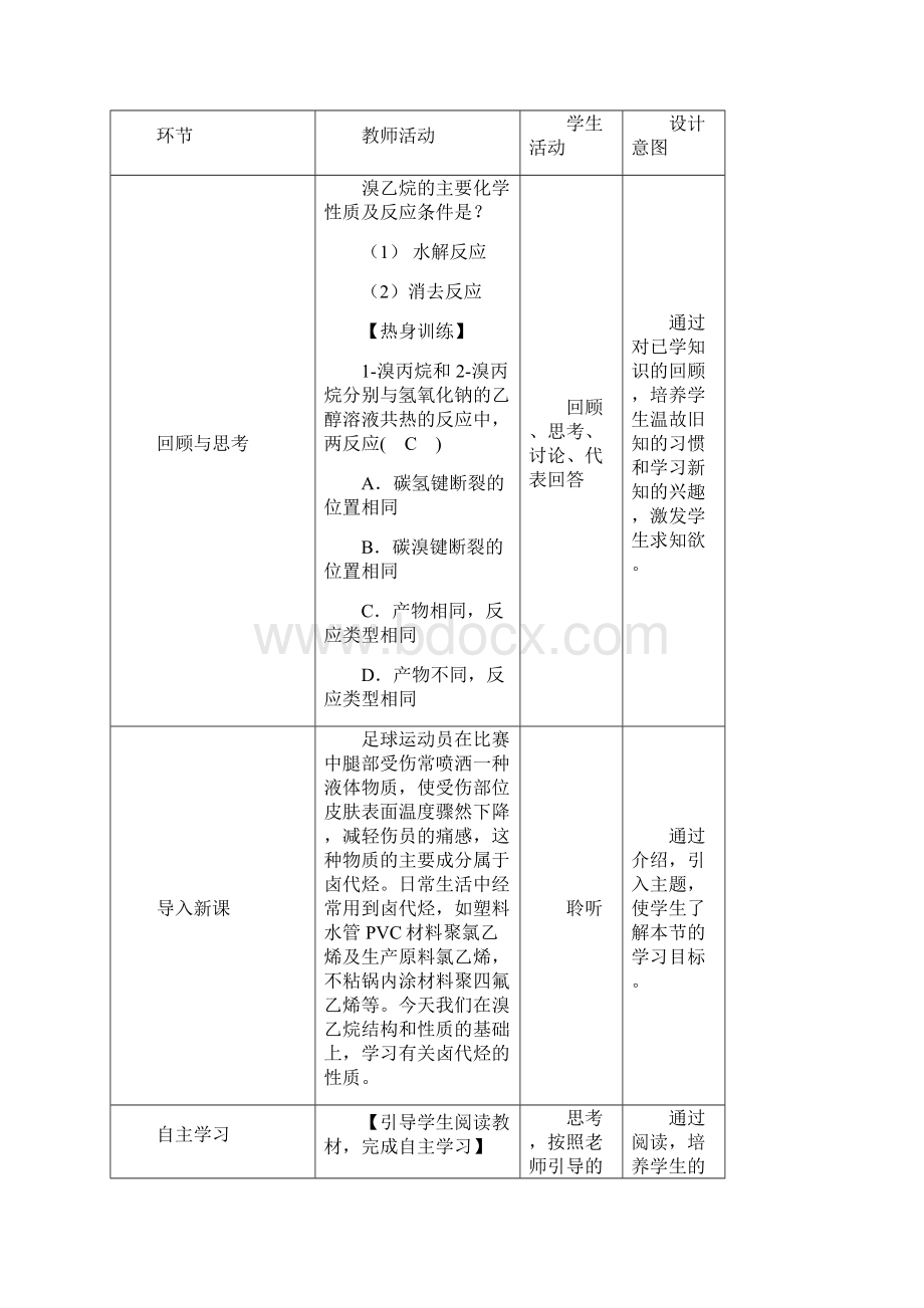 高二化学 232 卤代烃 卤代烃的性质与应用教学设计.docx_第2页