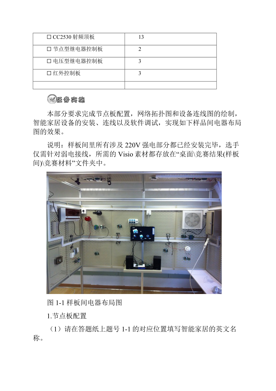 智能家居安装与维护职业技能大赛试题.docx_第3页