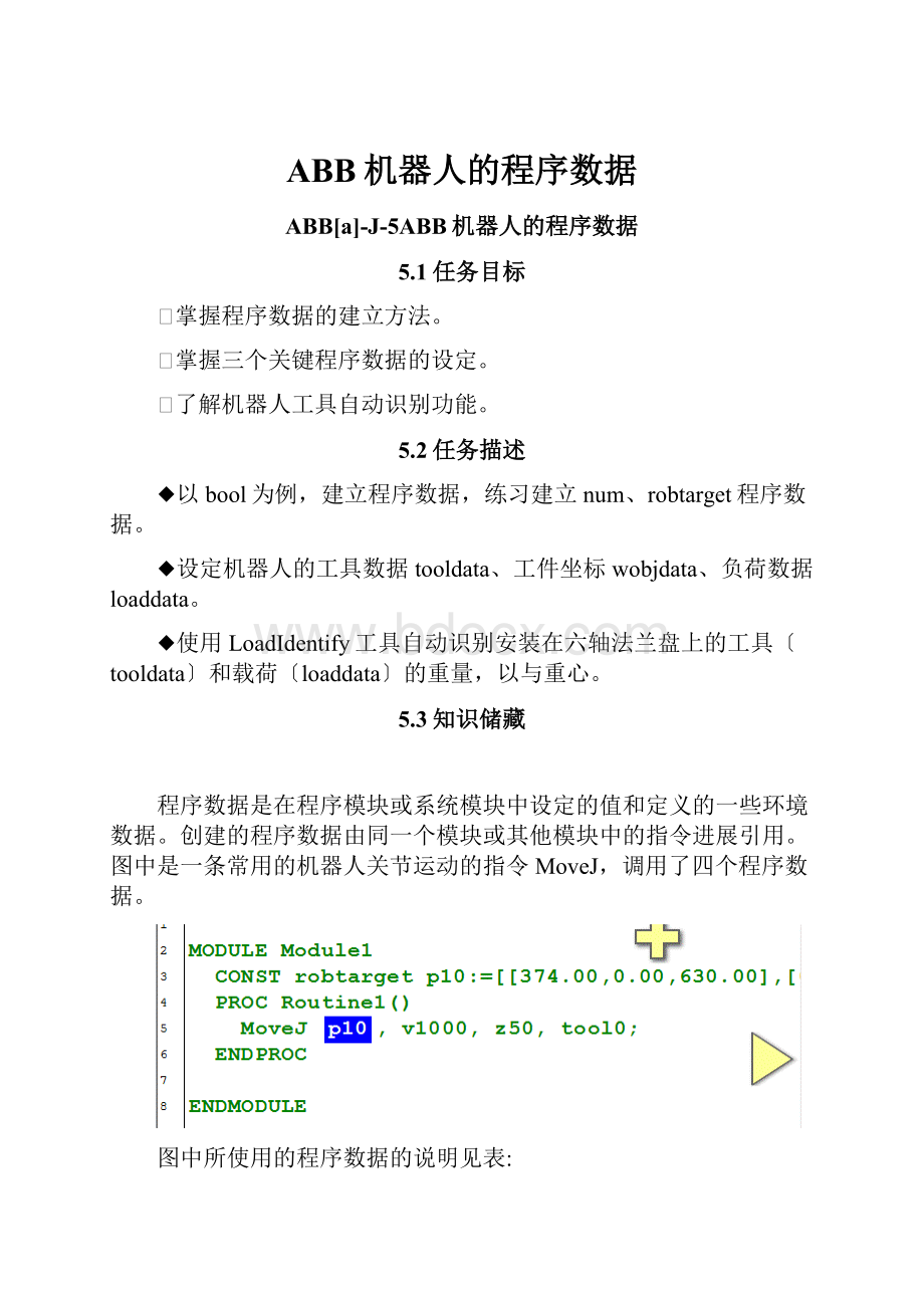 ABB机器人的程序数据.docx_第1页