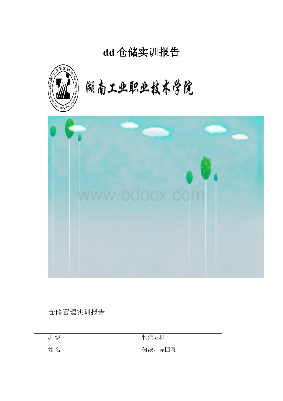 dd仓储实训报告.docx_第1页