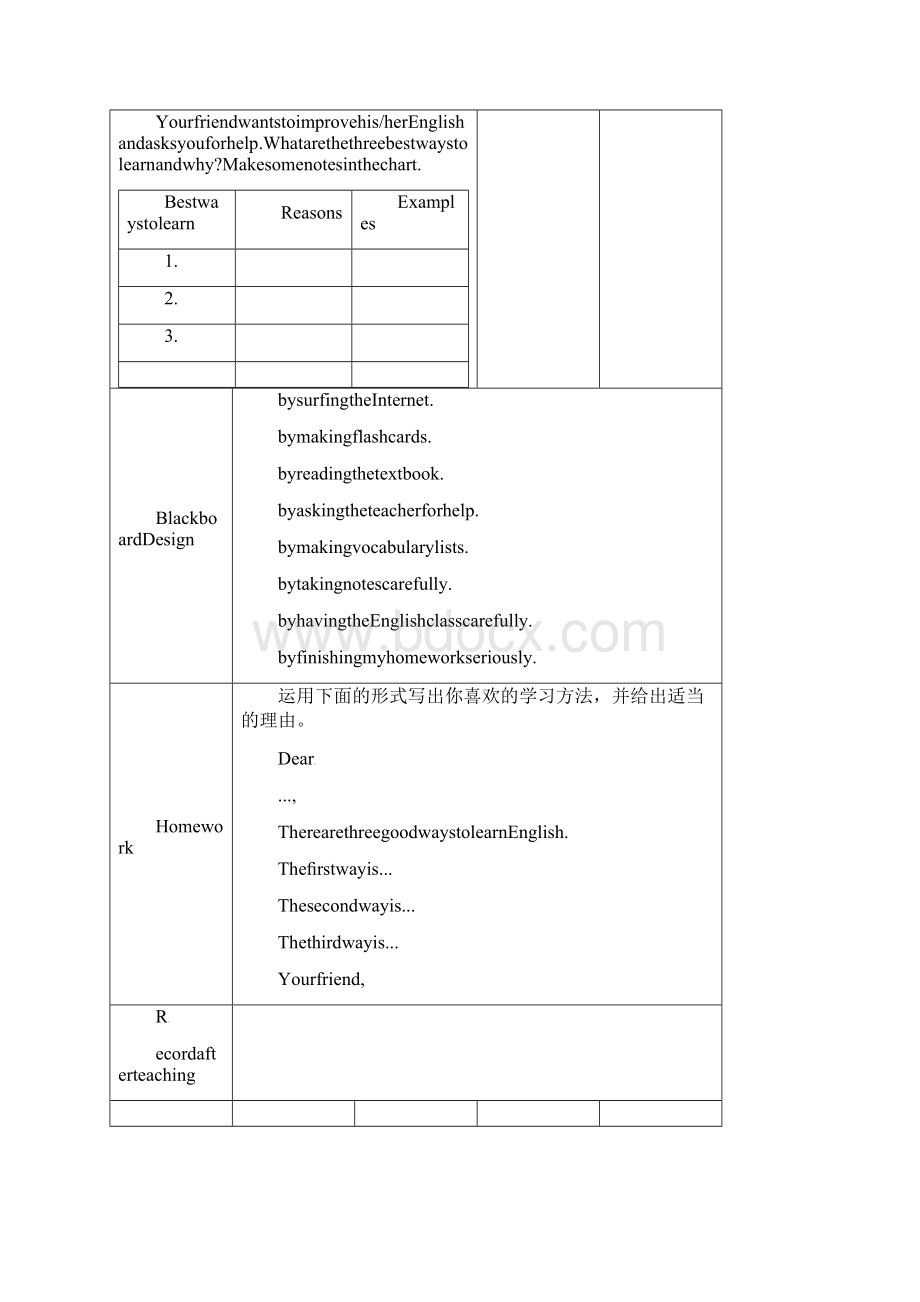 人教新目标版九年级英语Unit1Howcanwebecomegoodlearners教案1.docx_第3页