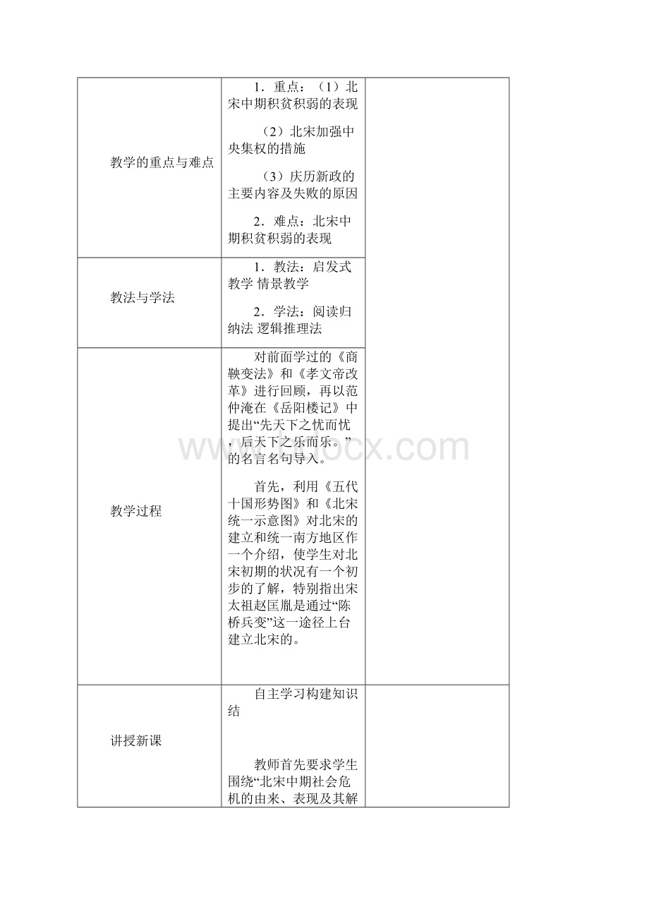 重庆市綦江实验中学校高中历史选修一42 王安石变法 基础性教案.docx_第2页