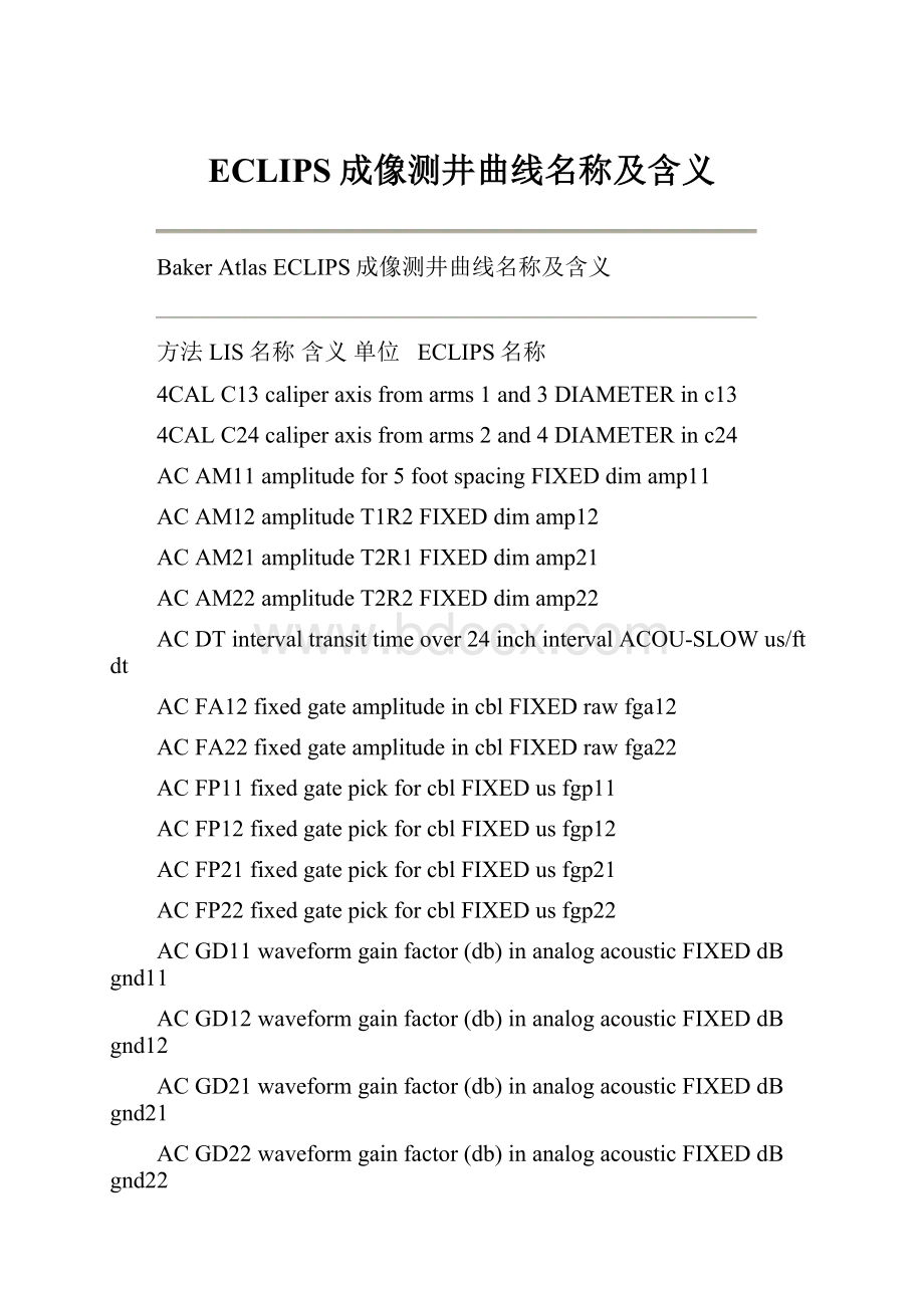 ECLIPS成像测井曲线名称及含义.docx_第1页