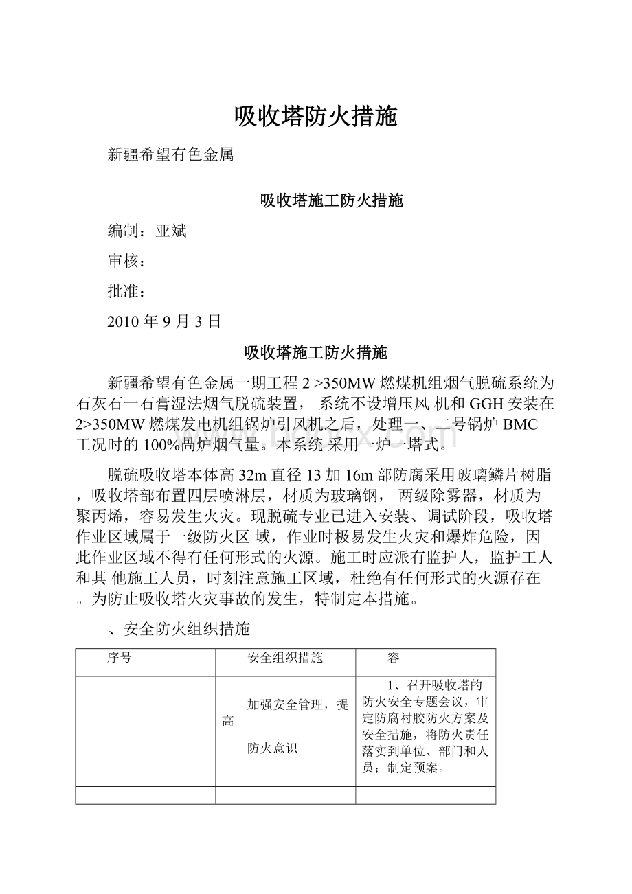 吸收塔防火措施.docx_第1页