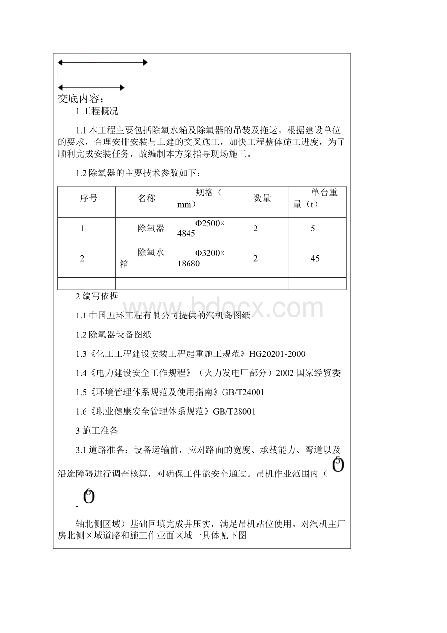 除氧水箱及除氧器吊装施工技术交底.docx_第2页