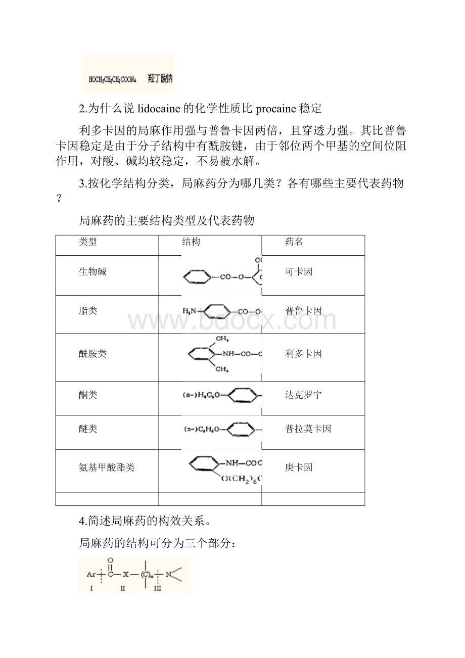 药物化学课后作业及课堂练习.docx_第2页