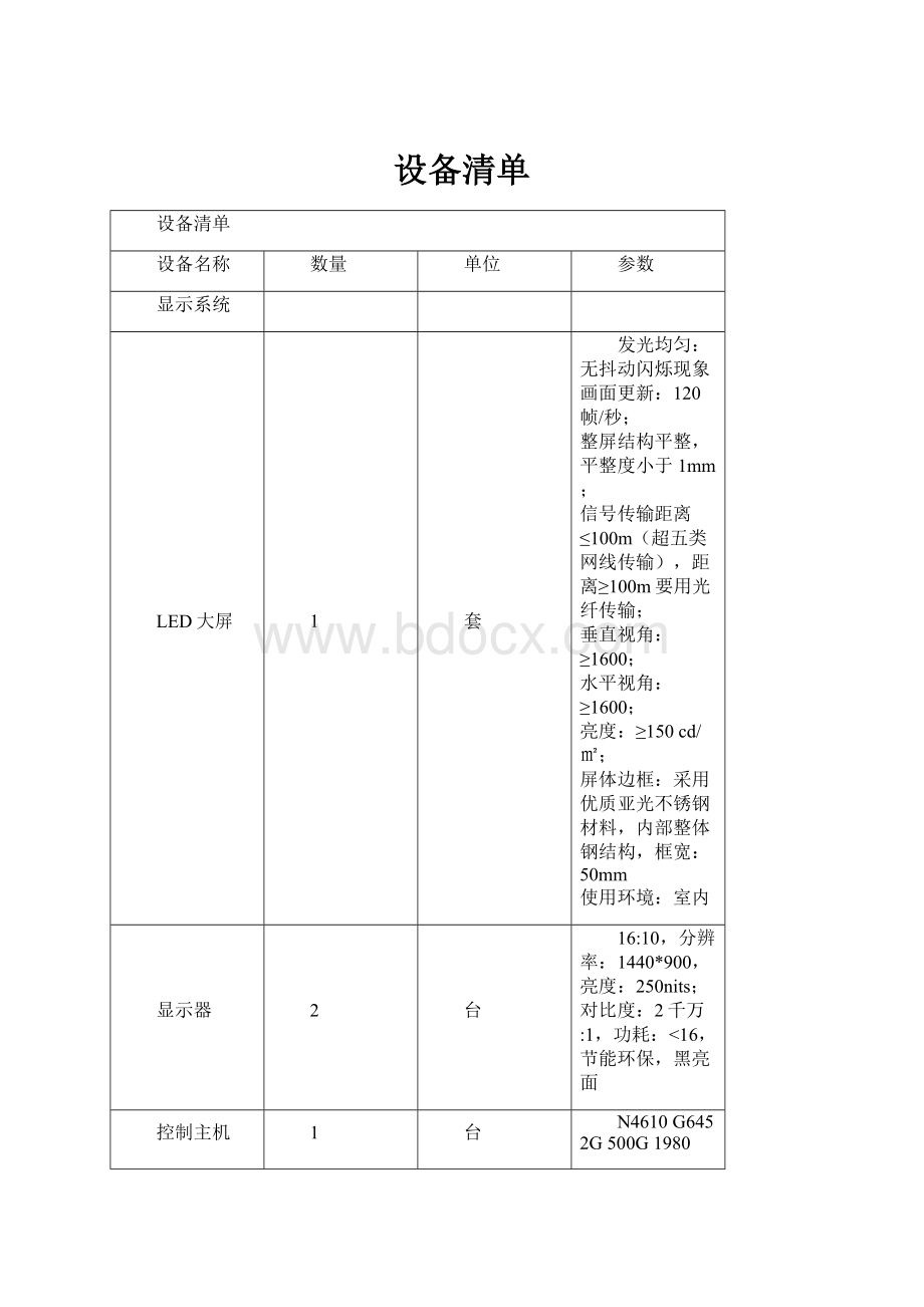 设备清单.docx