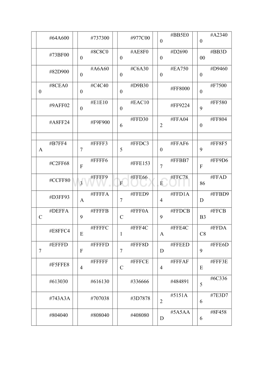 编程中常用的RGB颜色代码.docx_第3页