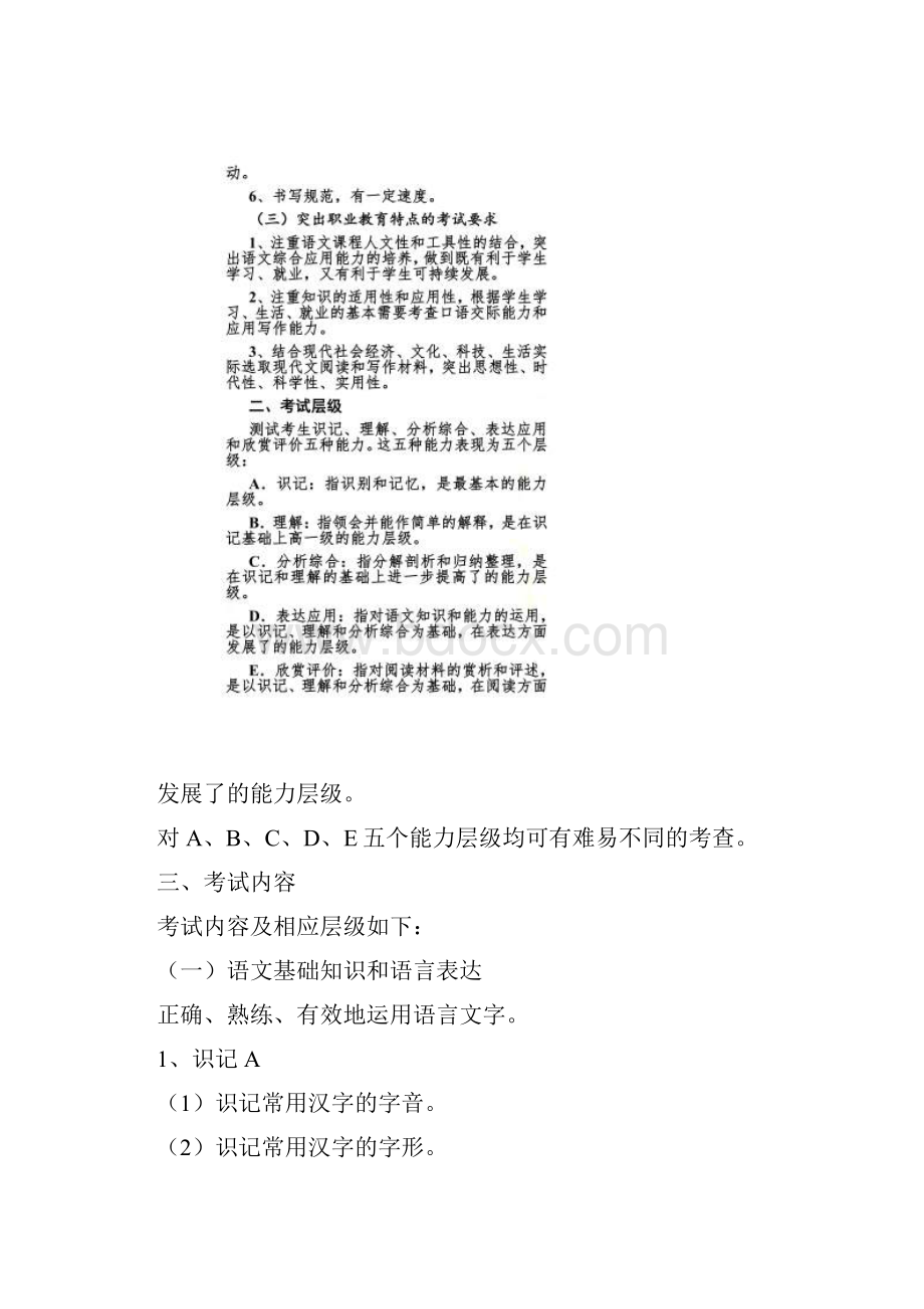 湖南对口高考语文考纲.docx_第2页