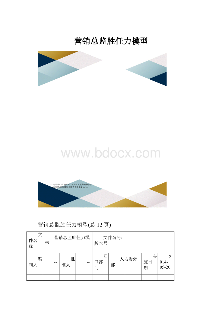 营销总监胜任力模型.docx