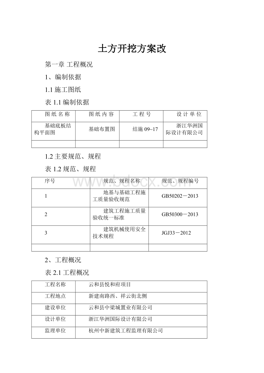 土方开挖方案改.docx_第1页