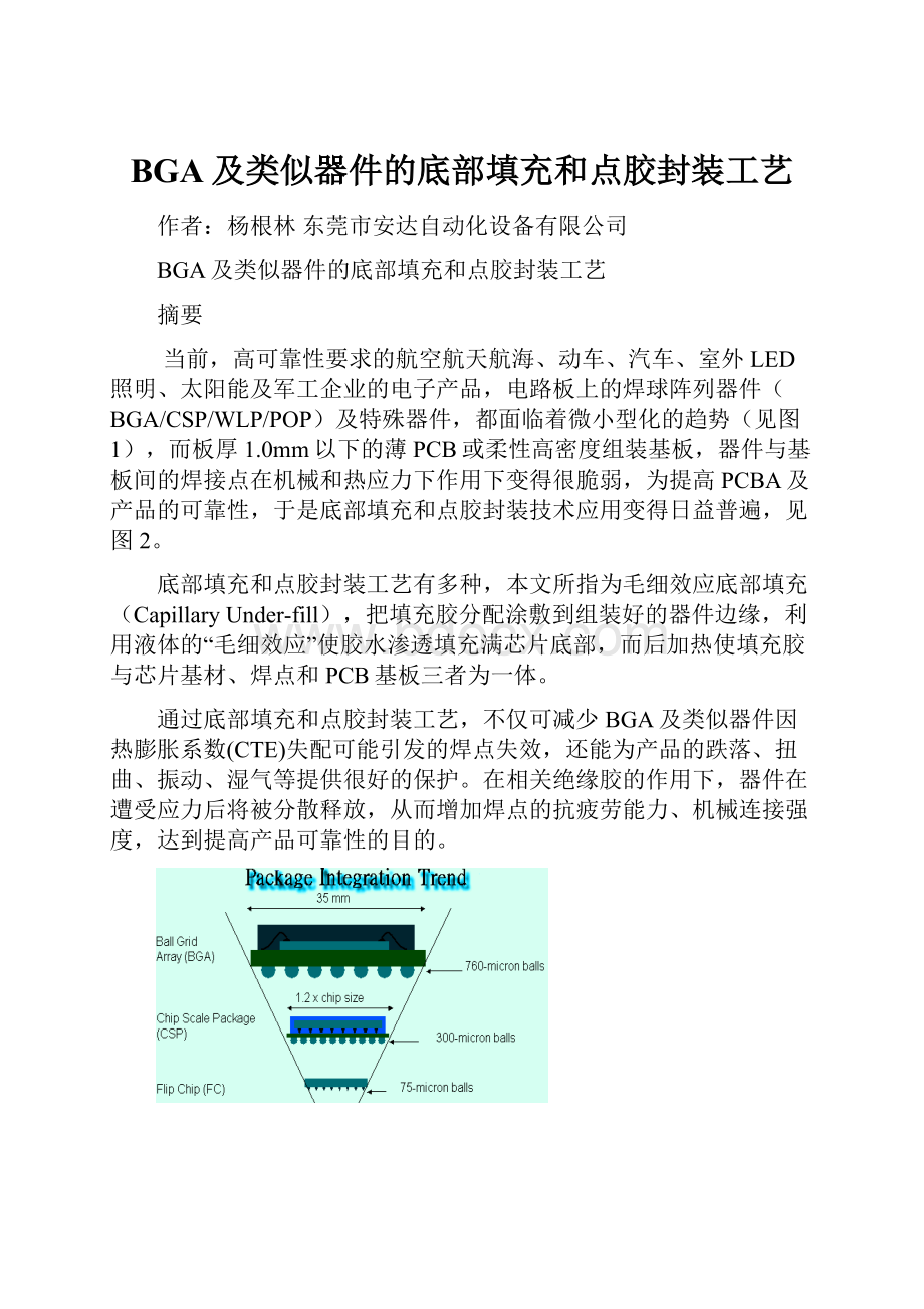 BGA及类似器件的底部填充和点胶封装工艺.docx