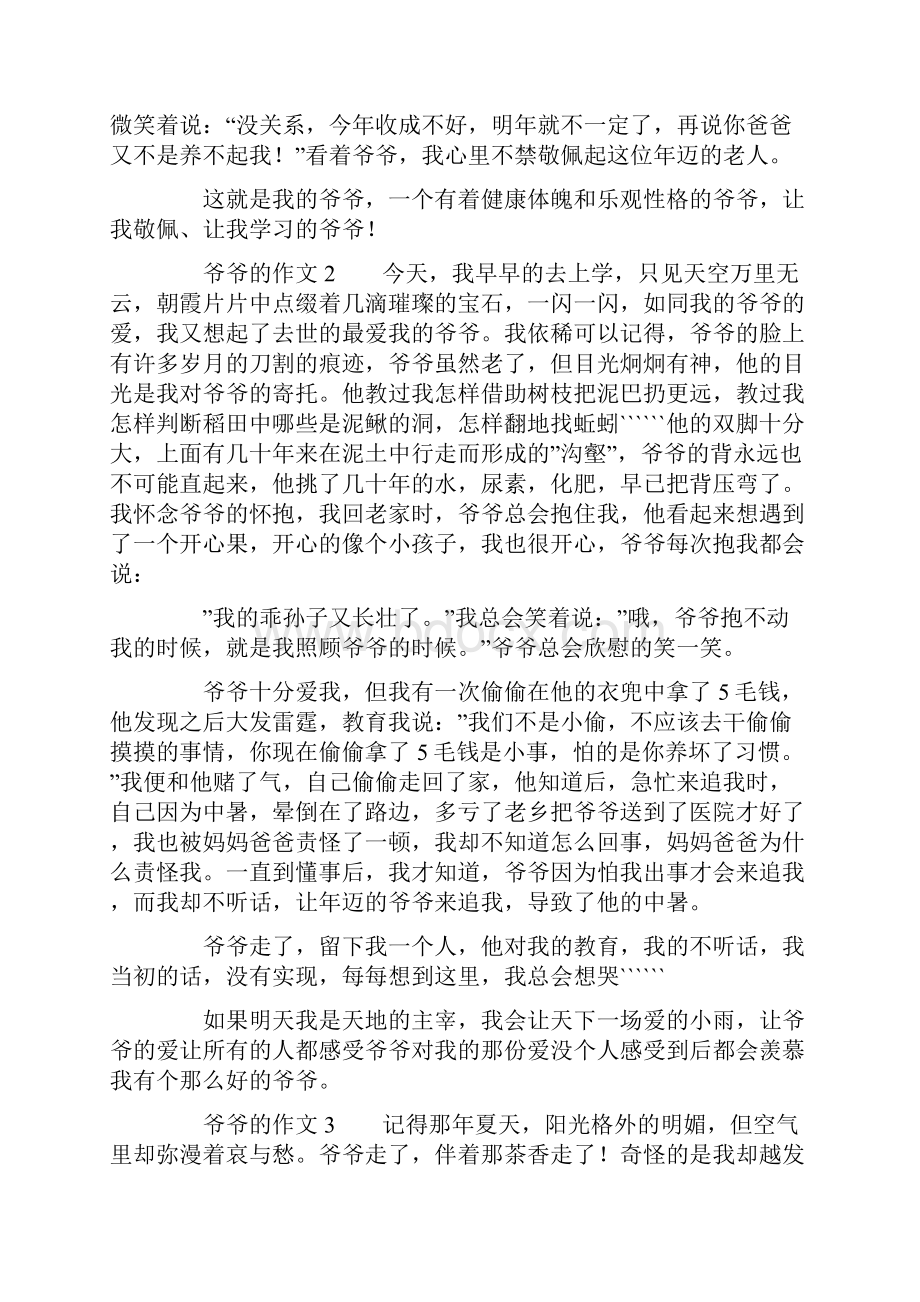 关于爷爷的作文精选11篇.docx_第2页