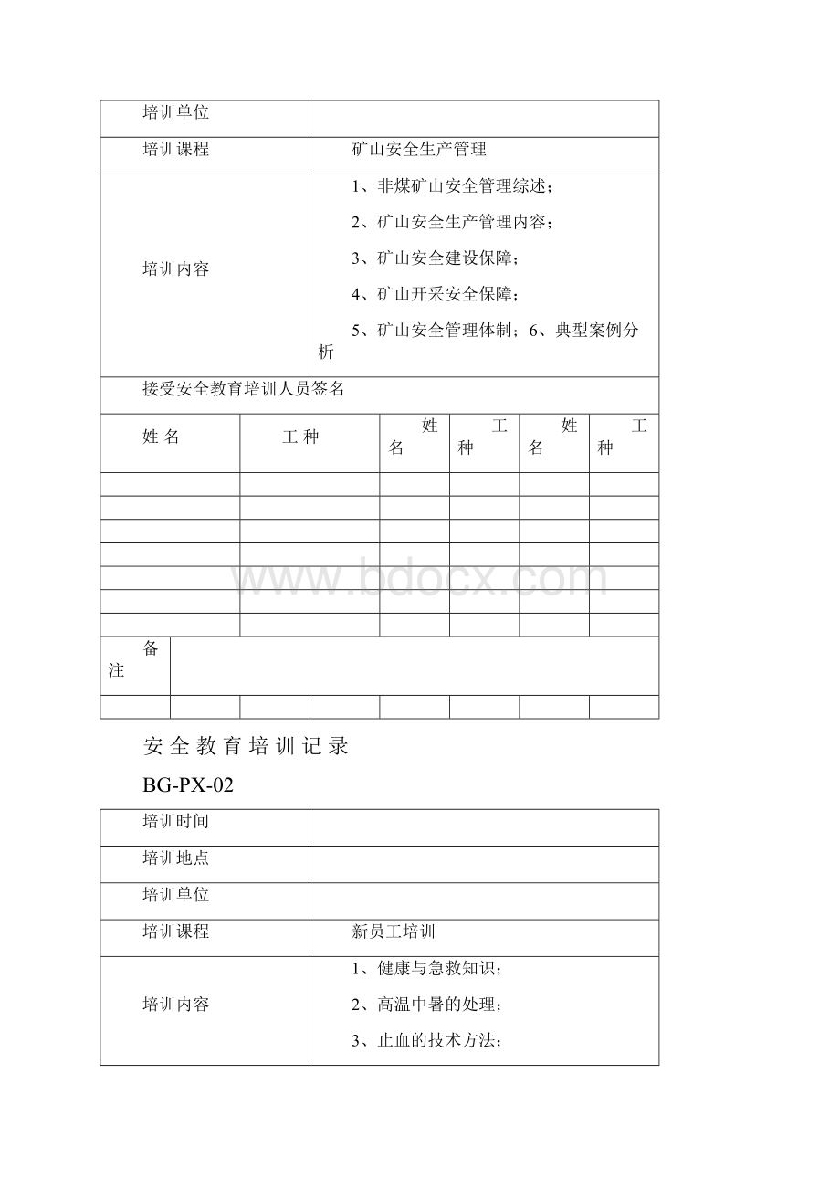 采石场安全教育培训记录.docx_第2页