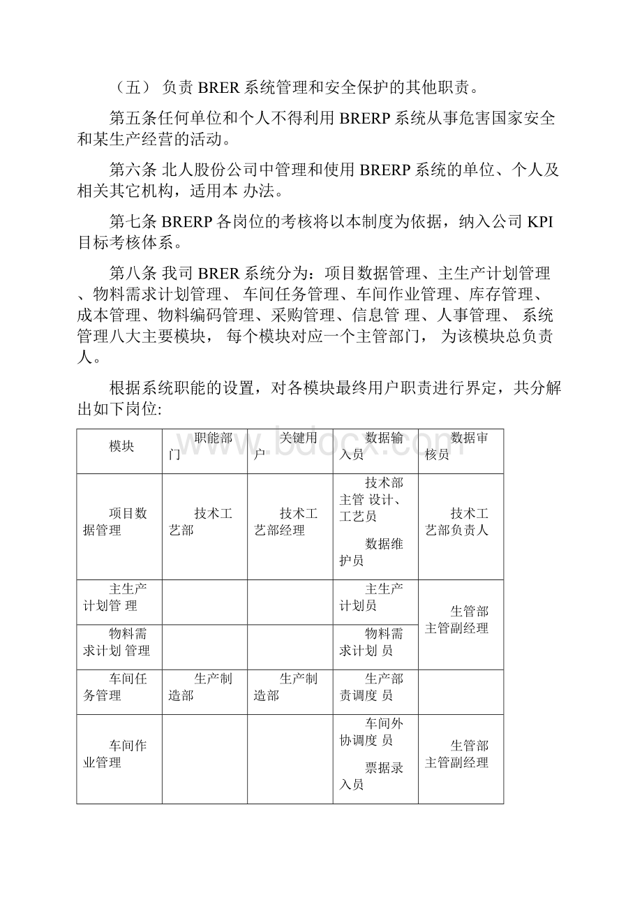 实用ERP系统操作流程及岗位责任管理制度.docx_第2页