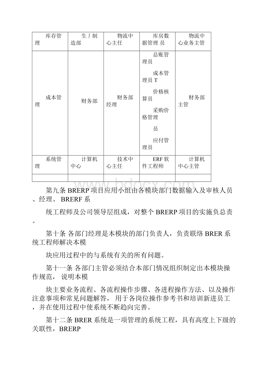 实用ERP系统操作流程及岗位责任管理制度.docx_第3页