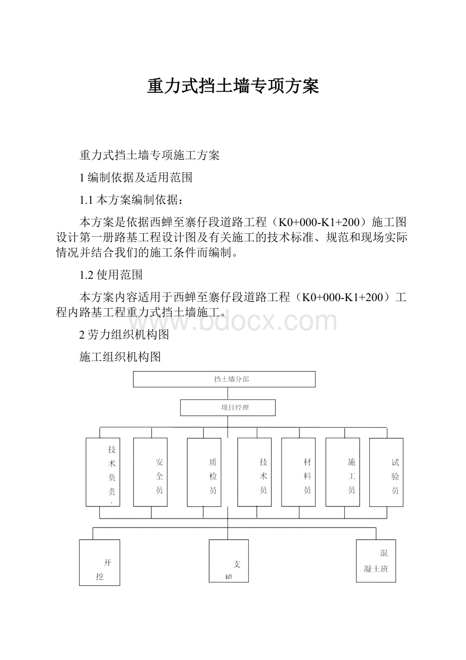 重力式挡土墙专项方案.docx_第1页