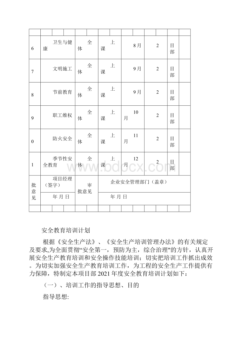 项目部年度安全教育培训计划表.docx_第3页