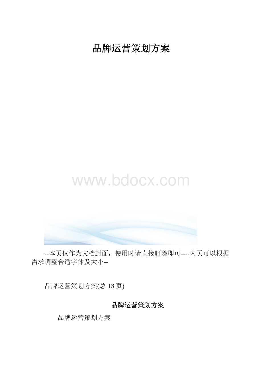 品牌运营策划方案.docx