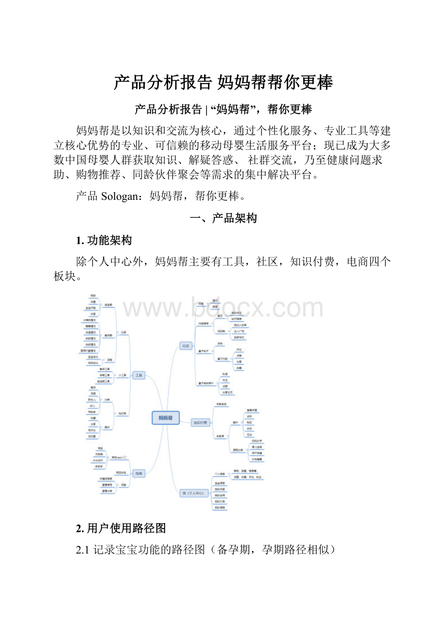 产品分析报告妈妈帮帮你更棒.docx_第1页