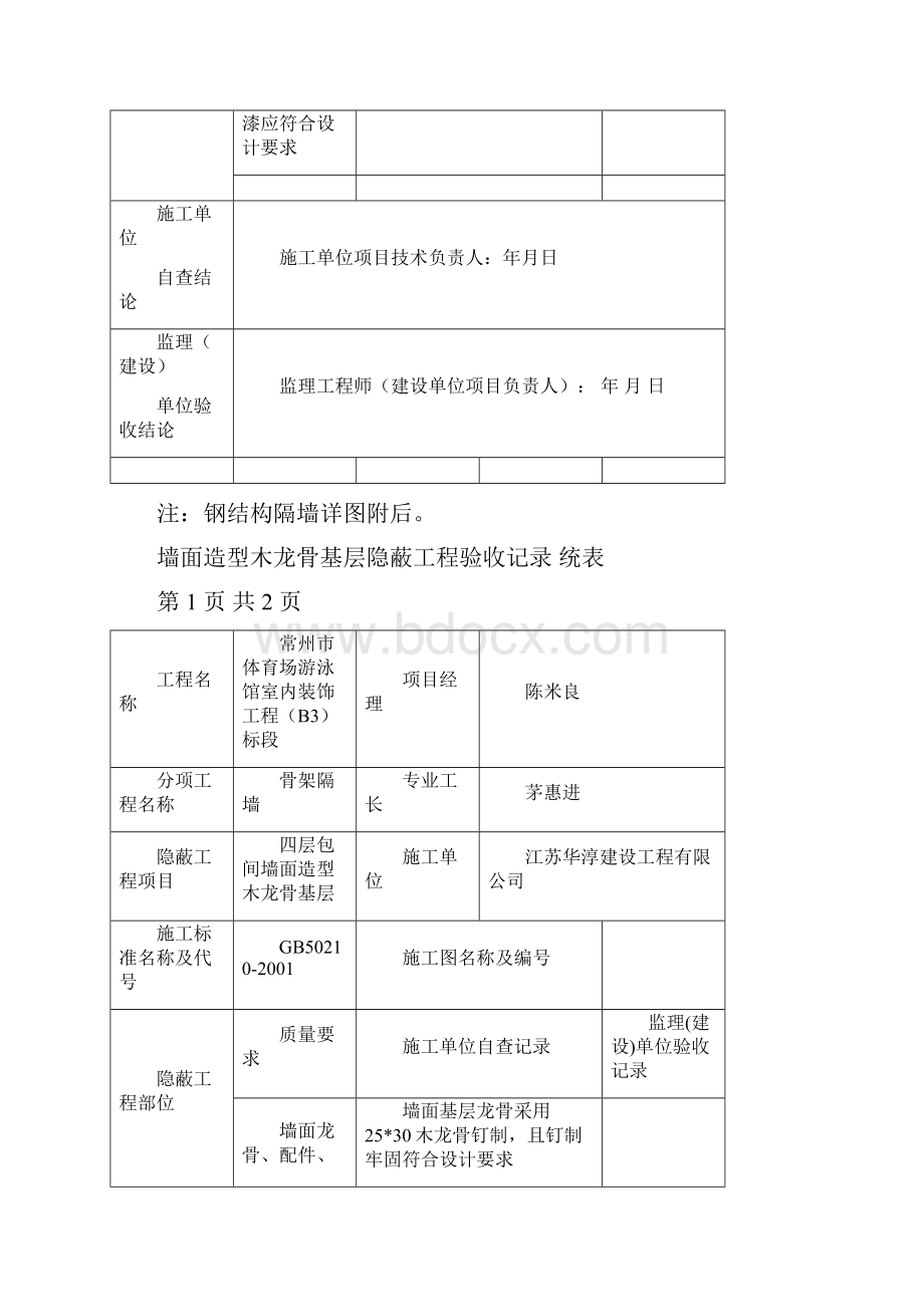 隐蔽工程验收记录之欧阳计创编.docx_第2页