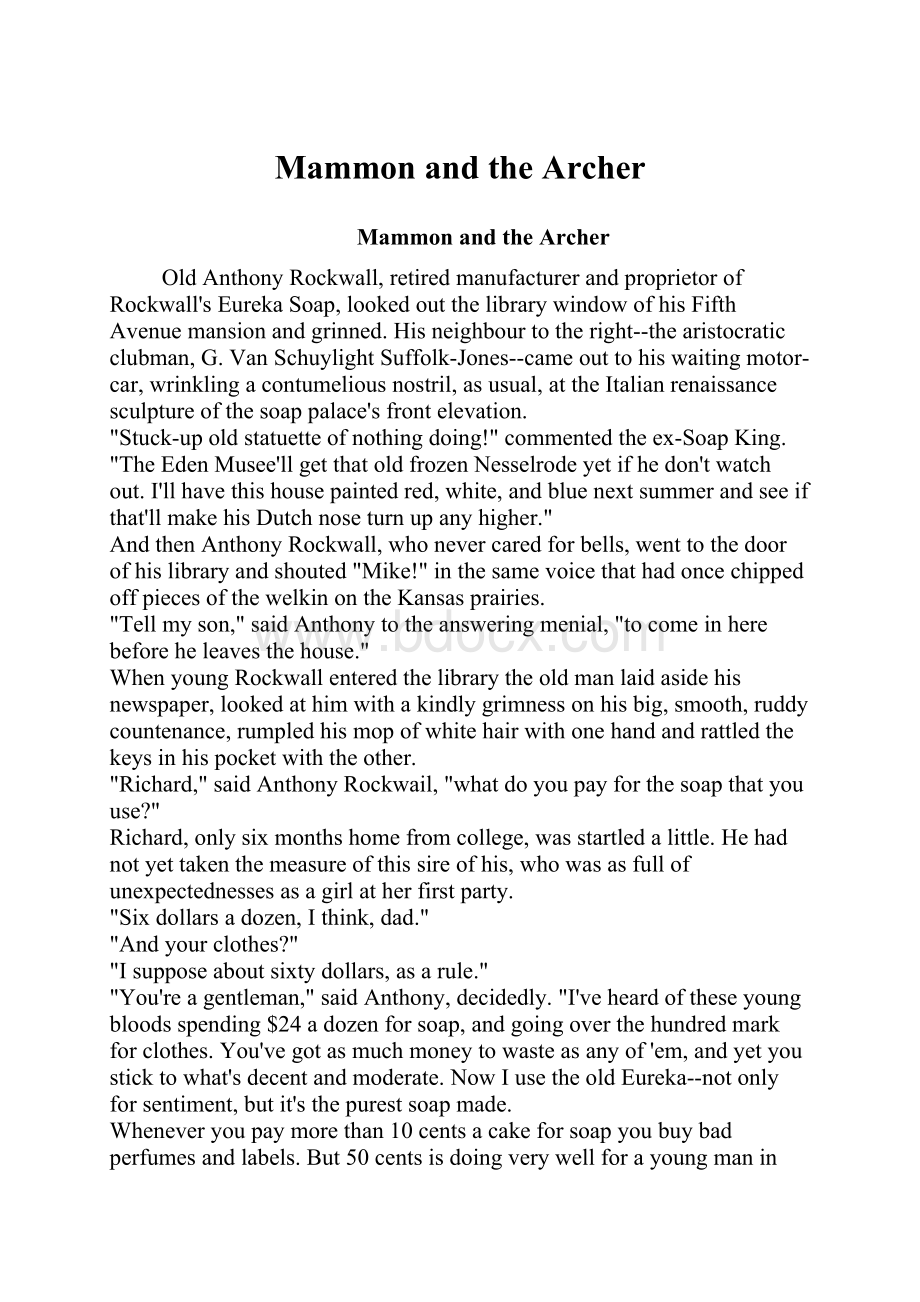 Mammon and the Archer.docx_第1页