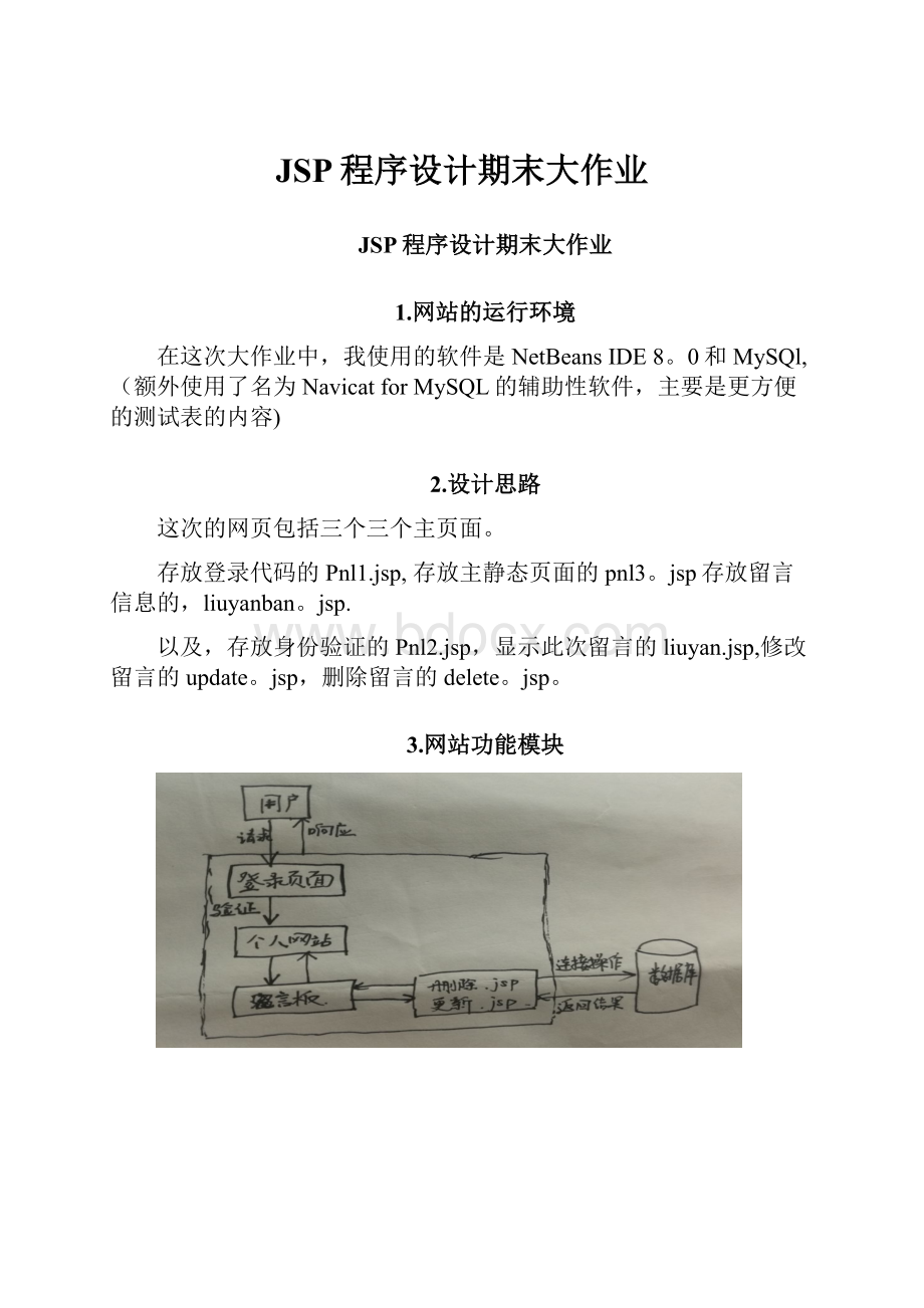 JSP程序设计期末大作业.docx