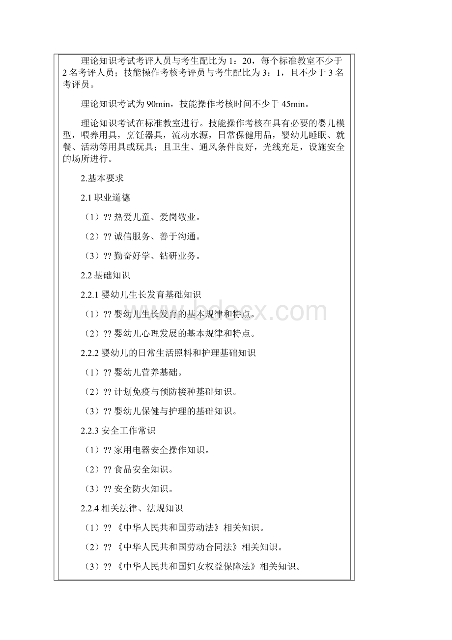 国家职业技能标准育婴师修订.docx_第3页