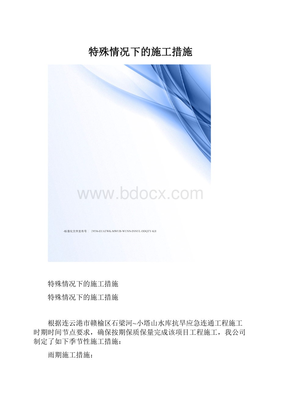 特殊情况下的施工措施.docx