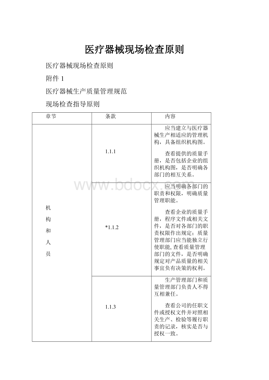 医疗器械现场检查原则.docx_第1页