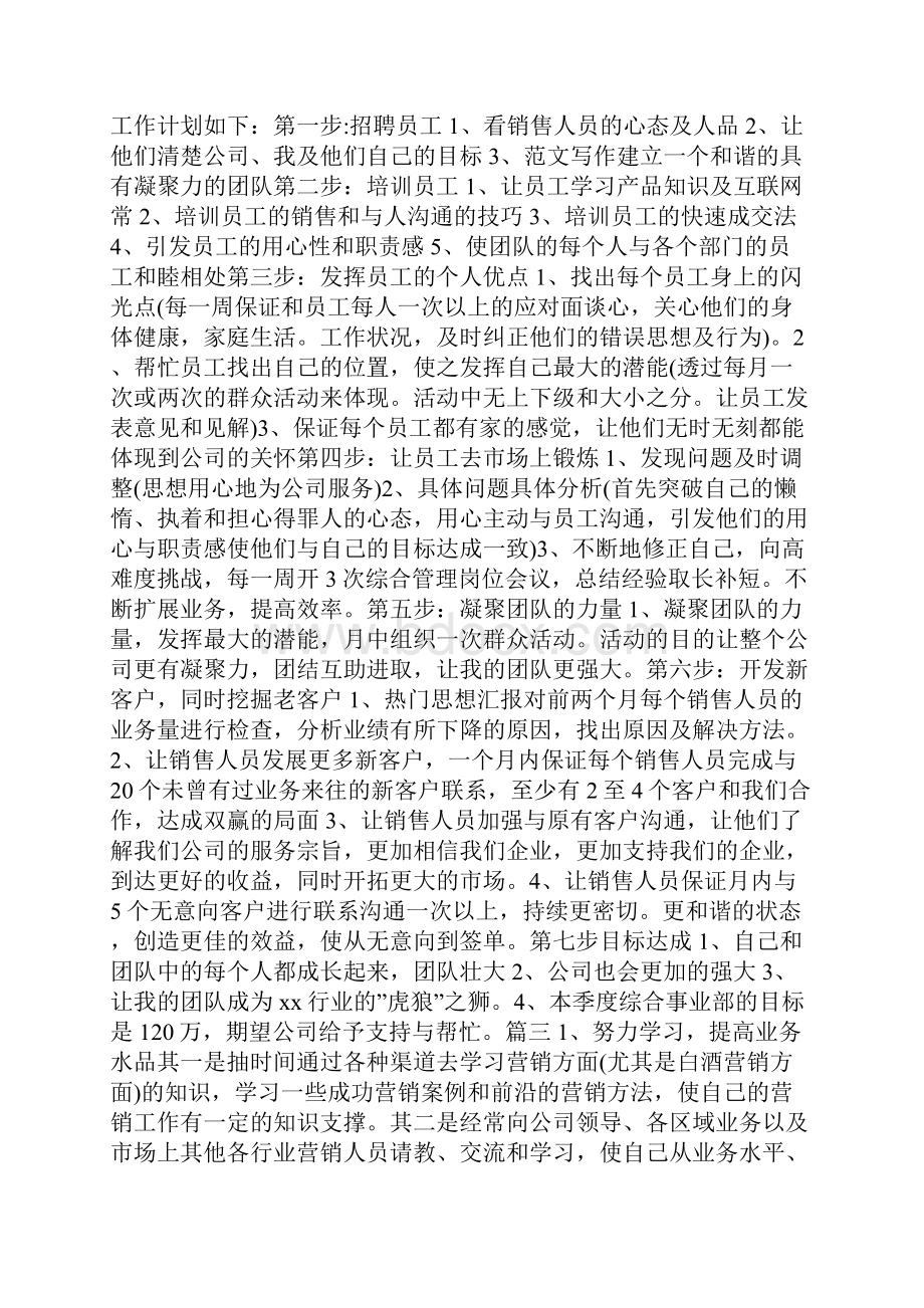 销售计划书范文七篇.docx_第3页