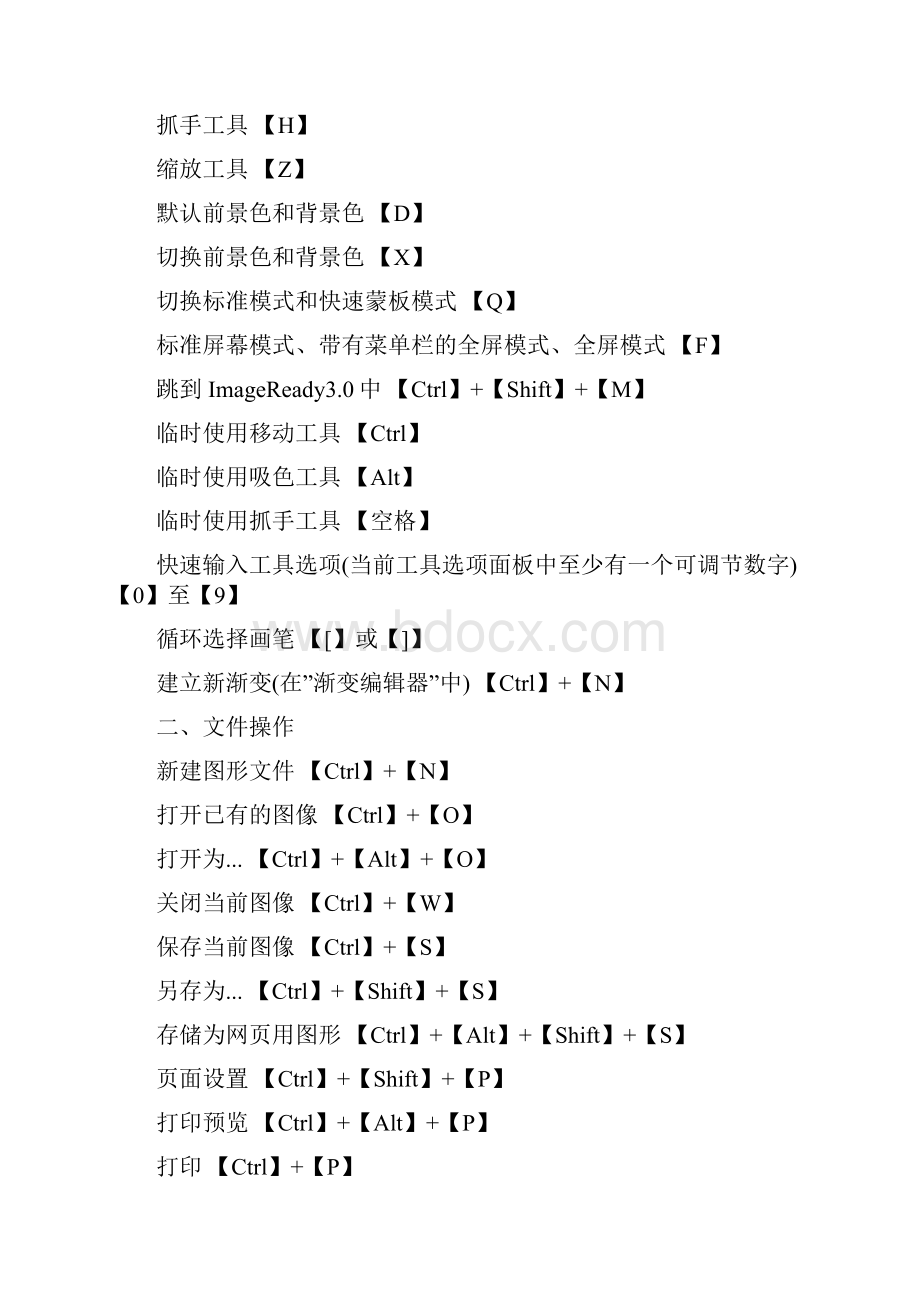 ps 快捷键大全.docx_第2页