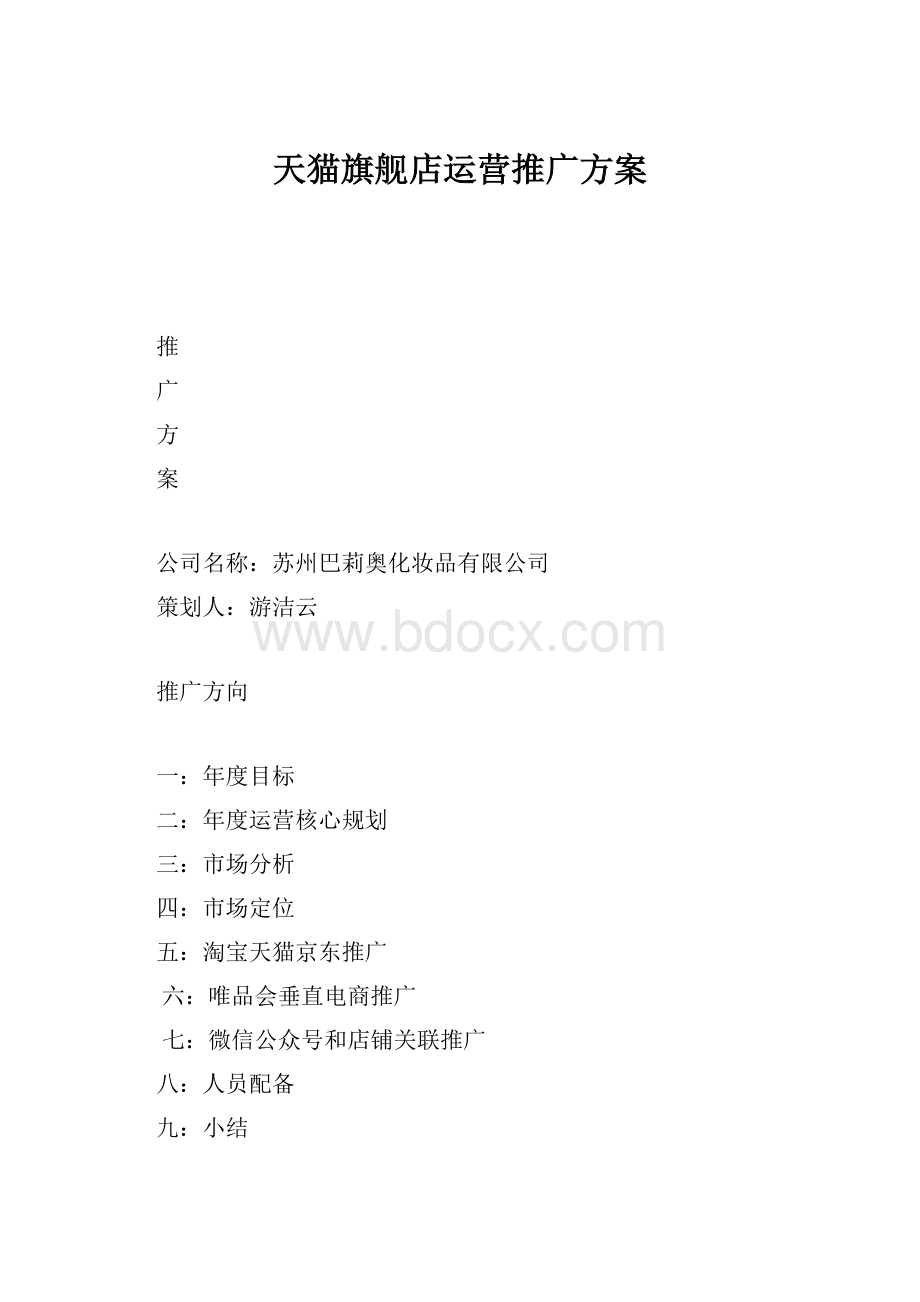 天猫旗舰店运营推广方案.docx