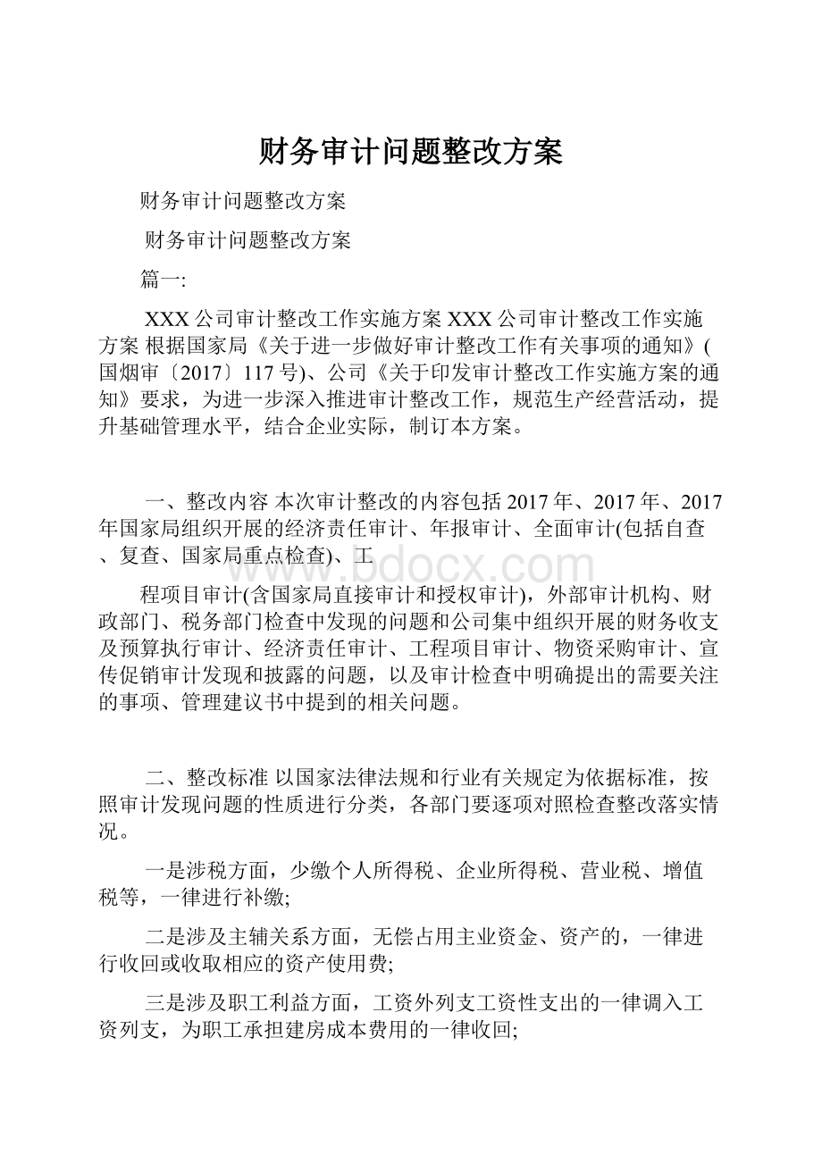 财务审计问题整改方案.docx