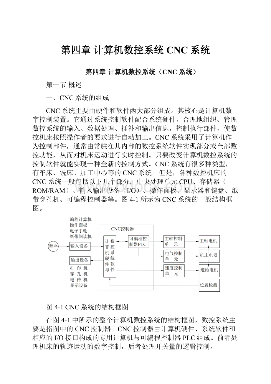 第四章 计算机数控系统CNC系统.docx_第1页