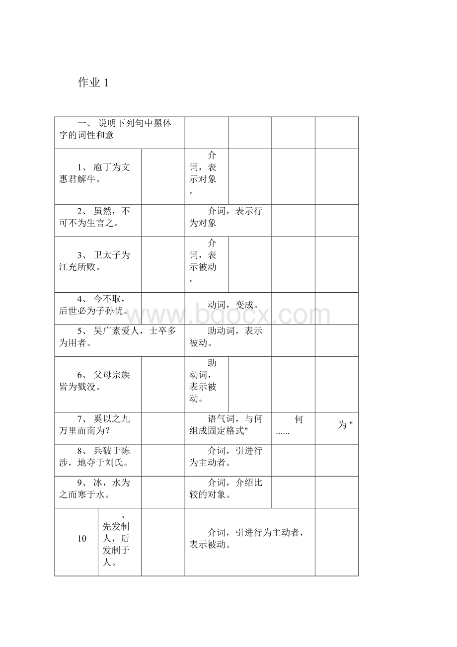 电大古代汉语2形成性考核册答案doc.docx_第3页