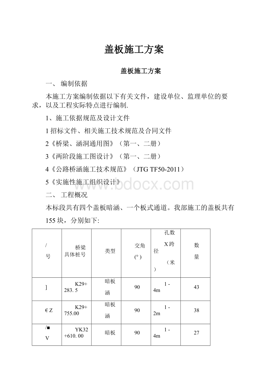 盖板施工方案.docx