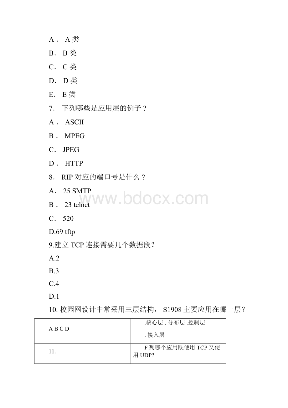 锐捷网络工程师测试题两套.docx_第2页