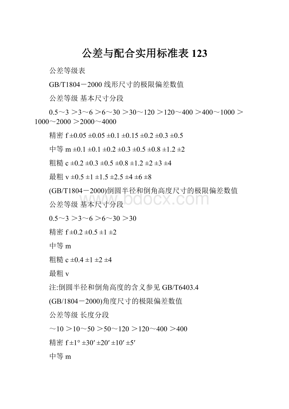 公差与配合实用标准表123.docx_第1页