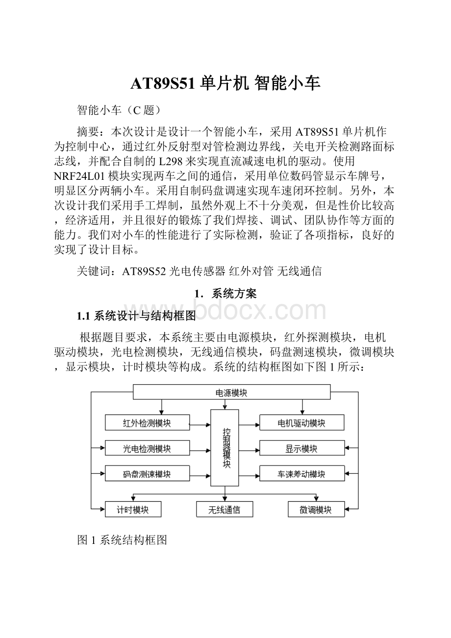 AT89S51单片机 智能小车.docx