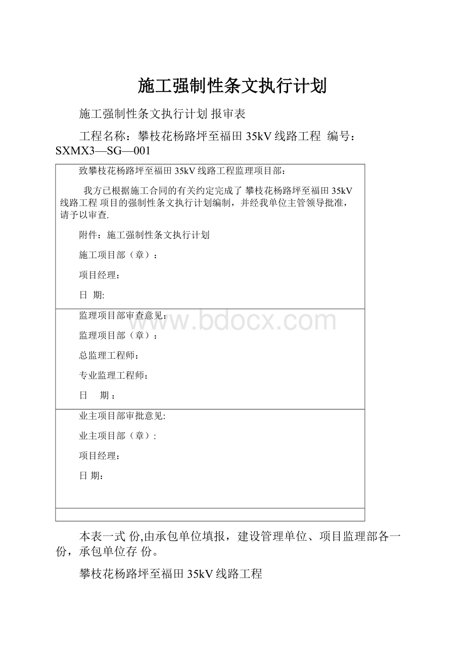 施工强制性条文执行计划.docx