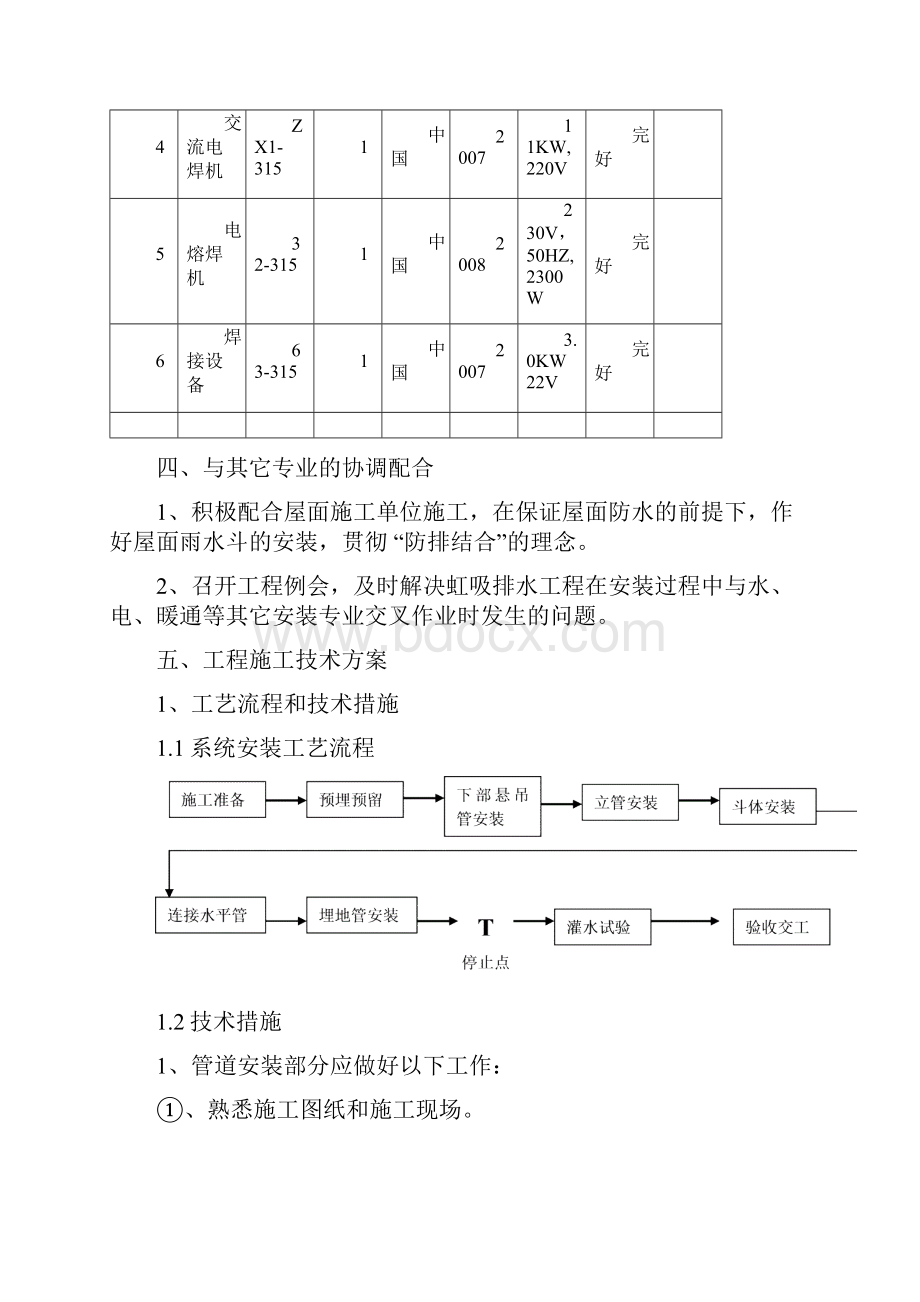 虹吸雨水排水系统施工方案施工工艺两套.docx_第3页