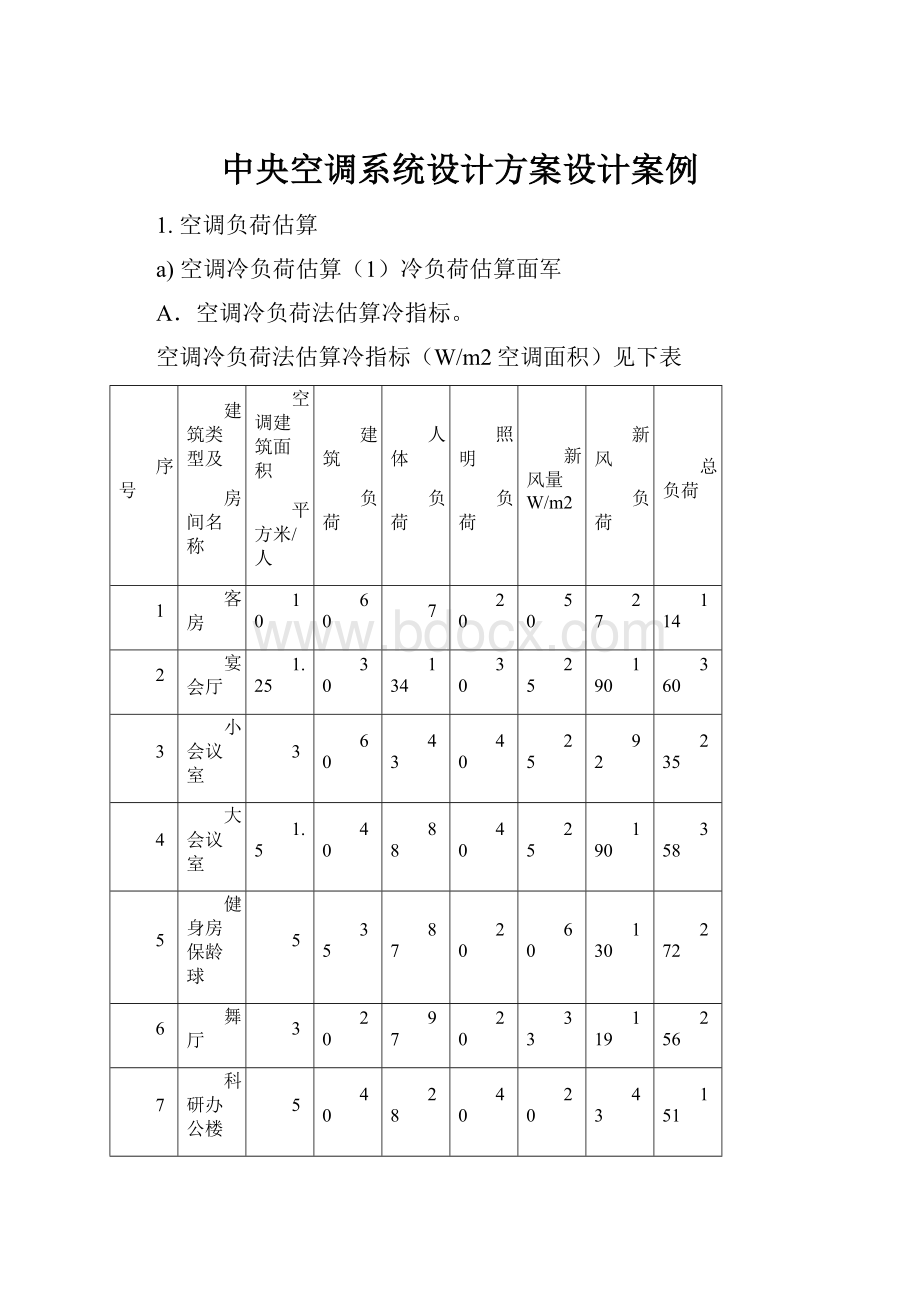 中央空调系统设计方案设计案例.docx