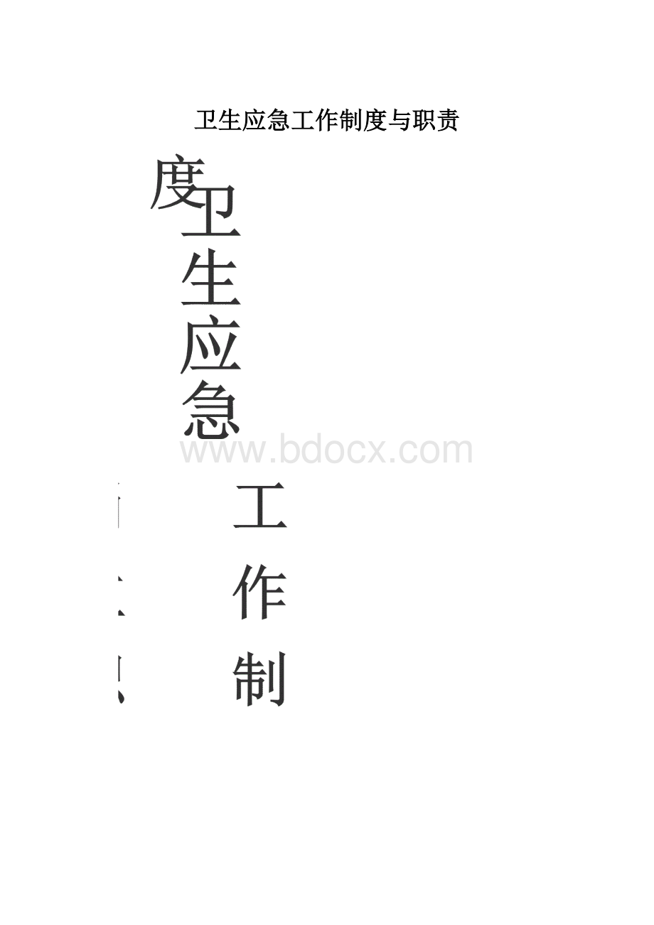 卫生应急工作制度与职责.docx