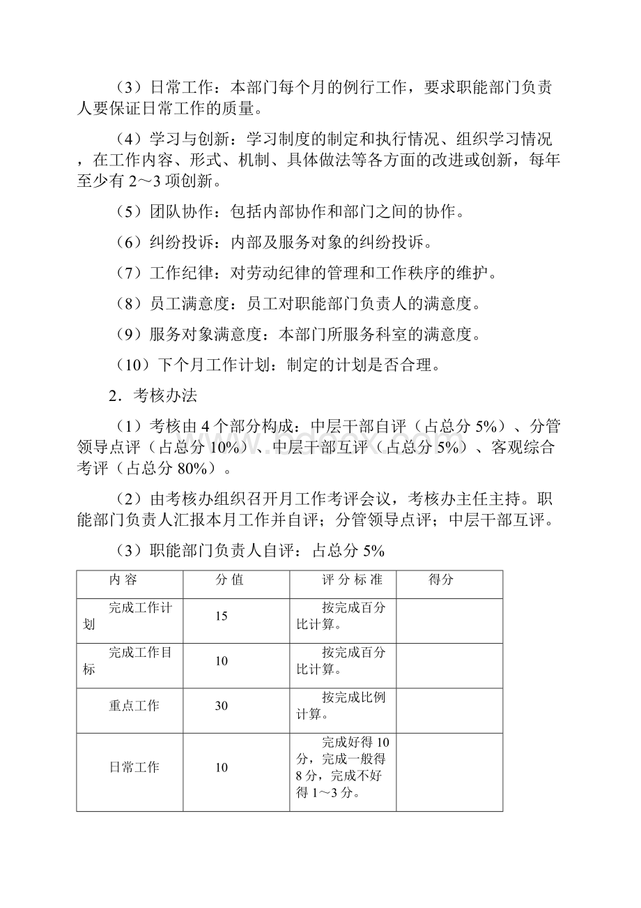 医院绩效考评实施方案.docx_第3页