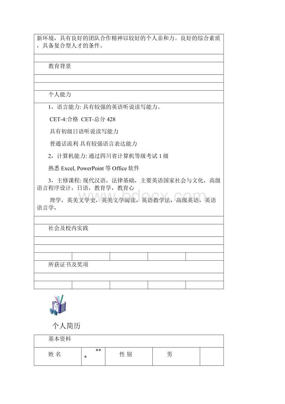 大学生毕业应聘个人简历大全.docx_第3页